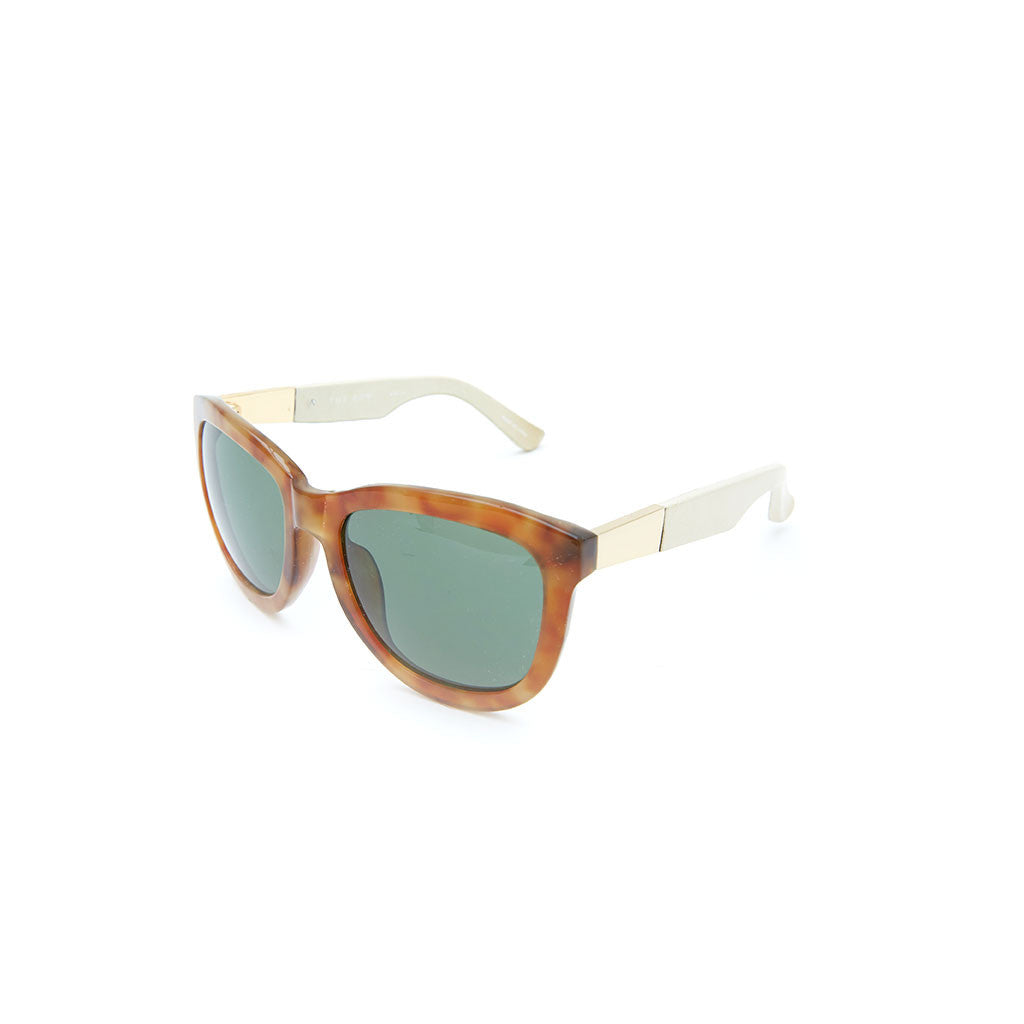 Linda Farrow x THE ROW 7 in Tortoise with White temples