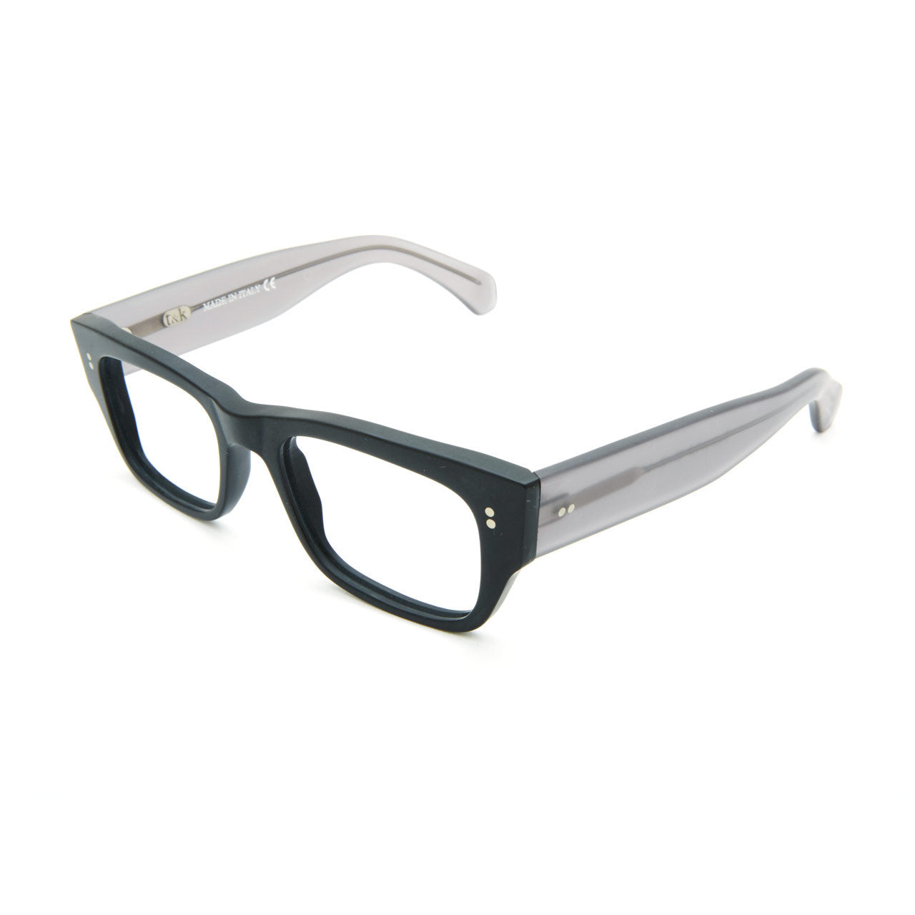 Garrison — Matte Black with Grey Temples