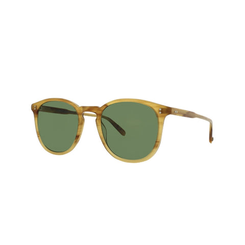 Kinney Blonde Tortoise Fade with Pure Green lenses