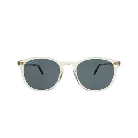 Kinney Champagne with Champagne Dark Tortoise Fade temples and Blue Smoke Polarized glass lenses