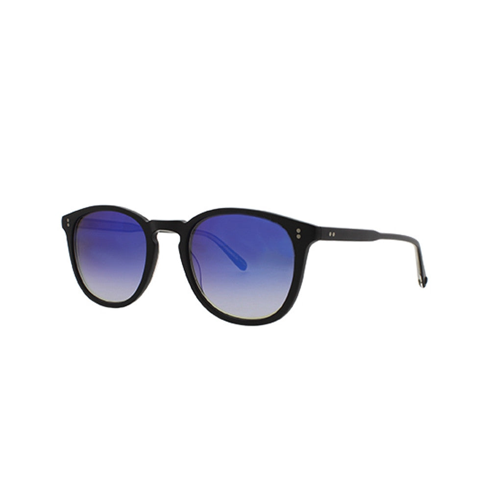 Kinney Matte Black with Blue Layered Mirror CR-39 lenses