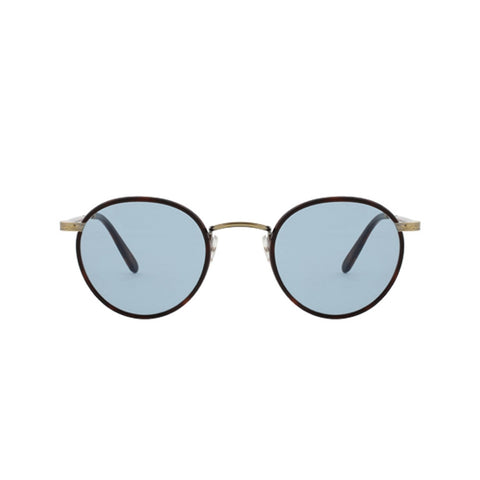 Wilson Amber Tortoise with Cognac Tortoise temples and Pure Blue glass lenses