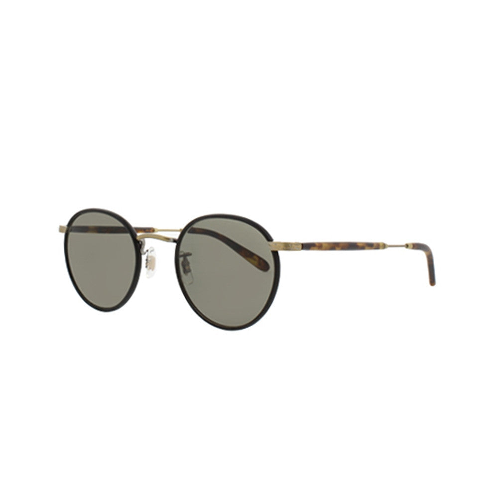 Wilson Matte Black with Matte Spotted Tortoise temples and Pure Grey glass lenses