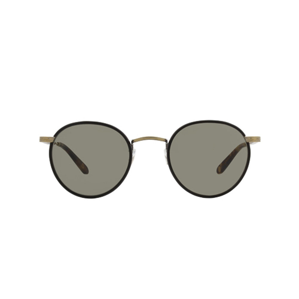 Wilson Matte Black with Matte Spotted Tortoise temples and Pure Grey glass lenses